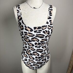 Unbranded Women S White Leopard Bodysuit Swimsuit